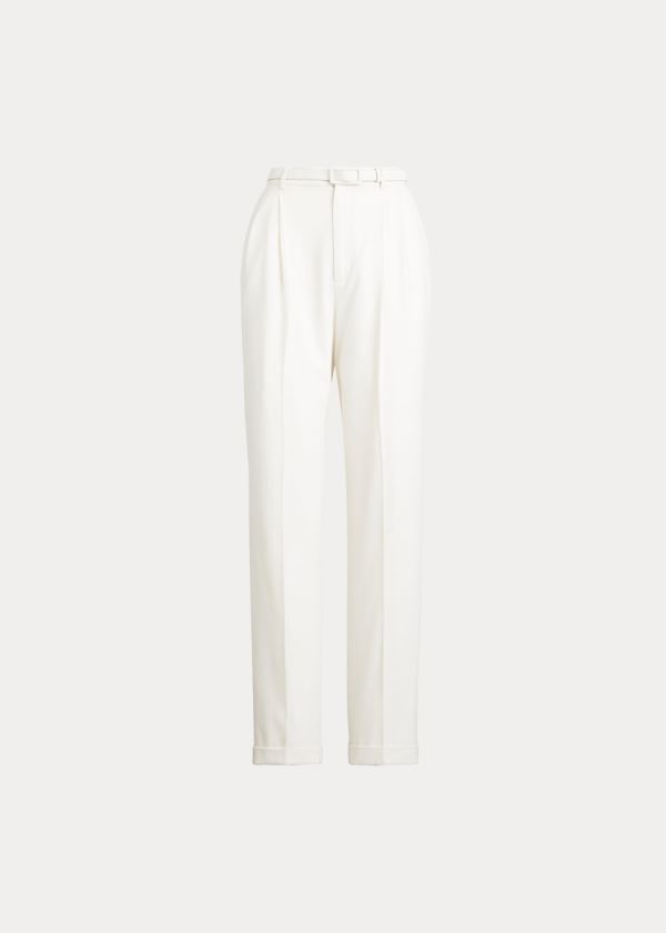 Pantalones Ralph Lauren Mujer Creme - Andela Wool-Blend - YUGDT3806